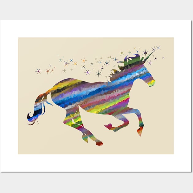 Sparkling Unicorn Wall Art by PatrioTEEism